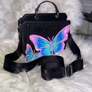 Custom Steve Madden π¦ Neon Butterfly Viral Bevelyn Crossbody Bag . Pink Blue